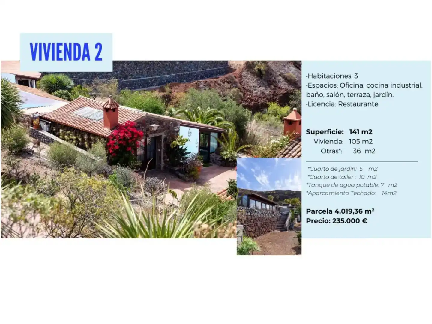 Vista exterior de Finca rústica en venta en Alajeró con Aire acondicionado, Jardín privado y Amueblado