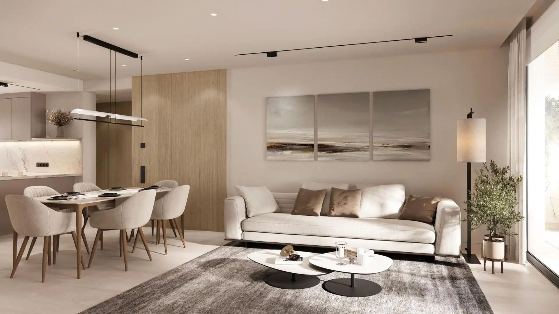 Sala d'estar de Apartament en venda en Estepona amb Aire condicionat, Calefacció i Terrassa