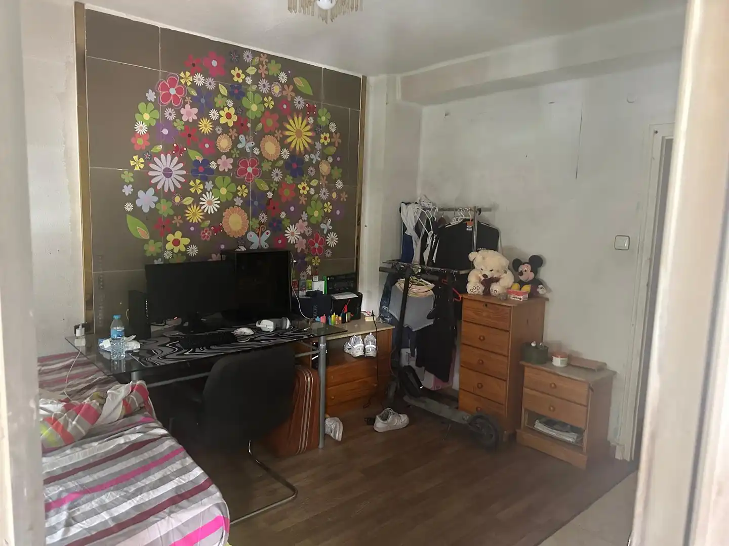 Bedroom of Flat for sale in Valencia  with Air Conditioner, Parquet flooring and Furnished