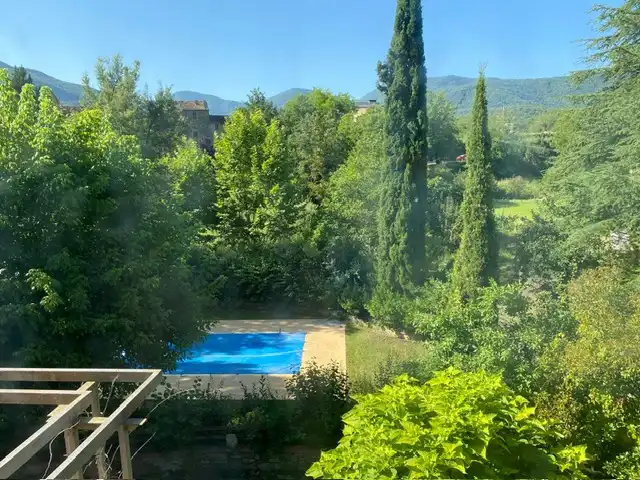 Jardí de Finca rústica en venda en Mieres (Girona) amb Aire condicionat, Jardí privat i Parquet