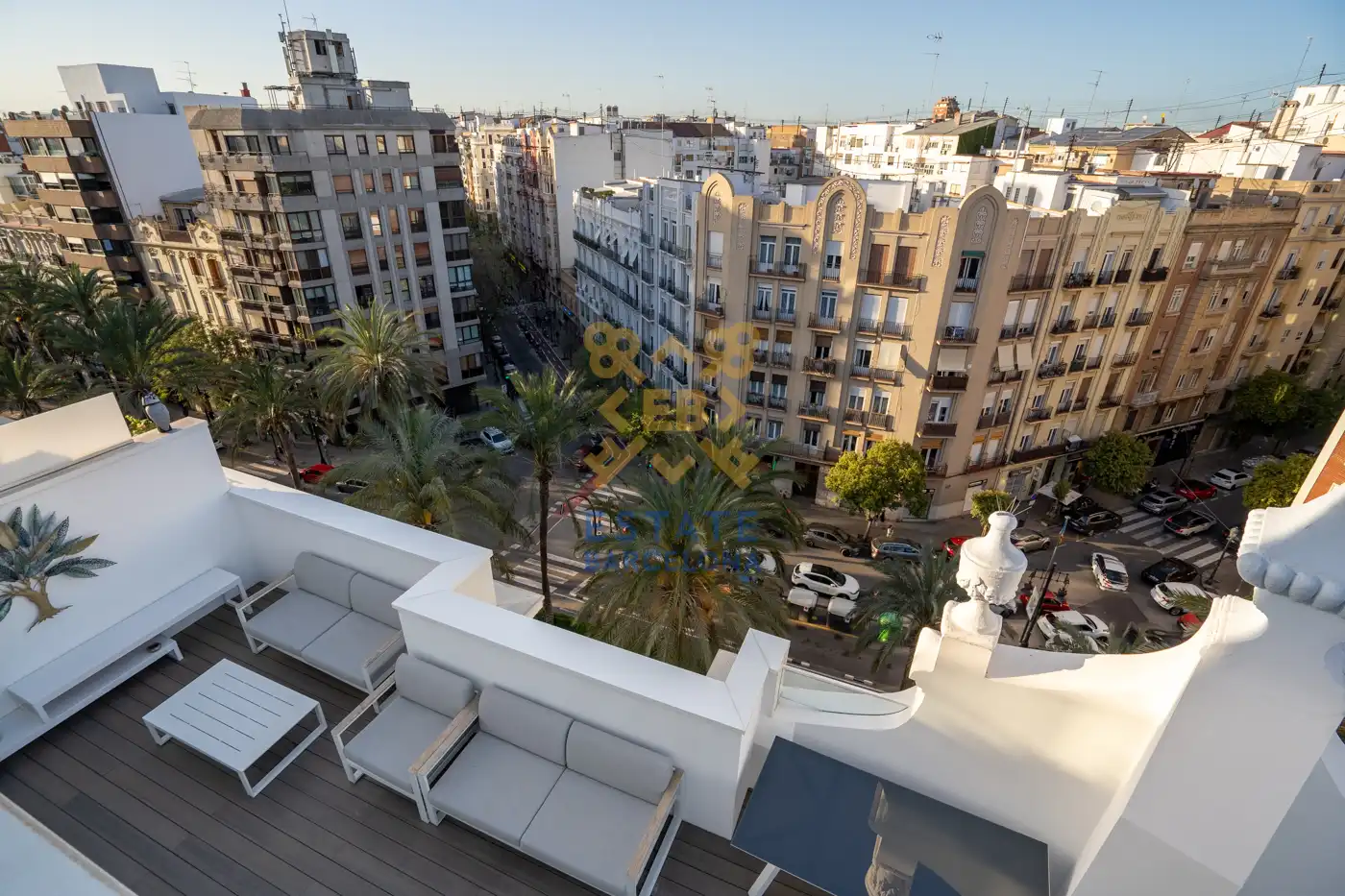 Terrasse von Dachboden zum Verkauf in Valencia mit Klimaanlage, Heizung und Möbliert