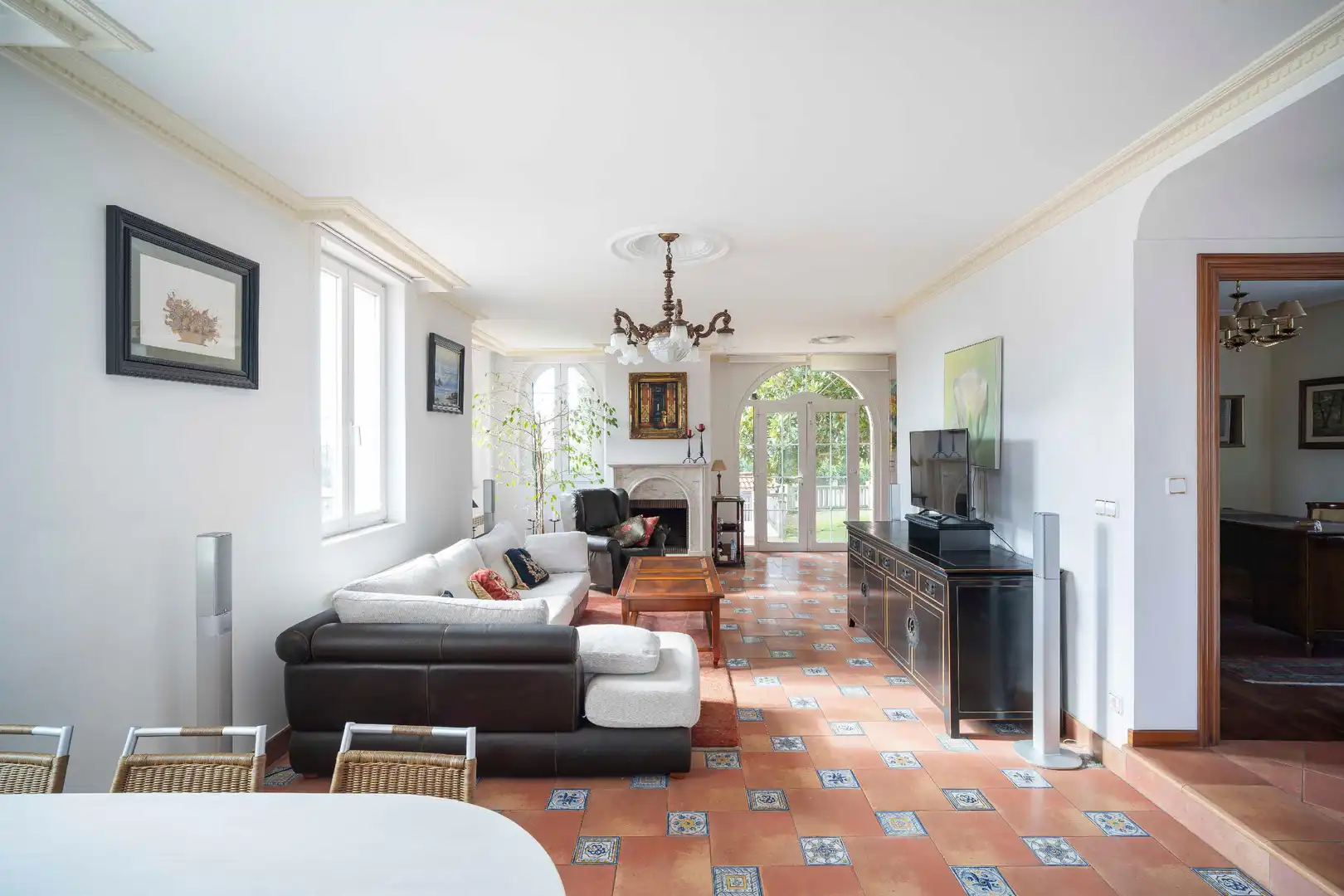 Sala de estar de Casa o chalet en venta en A Coruña Capital  con Calefacción, Jardín privado y Parquet