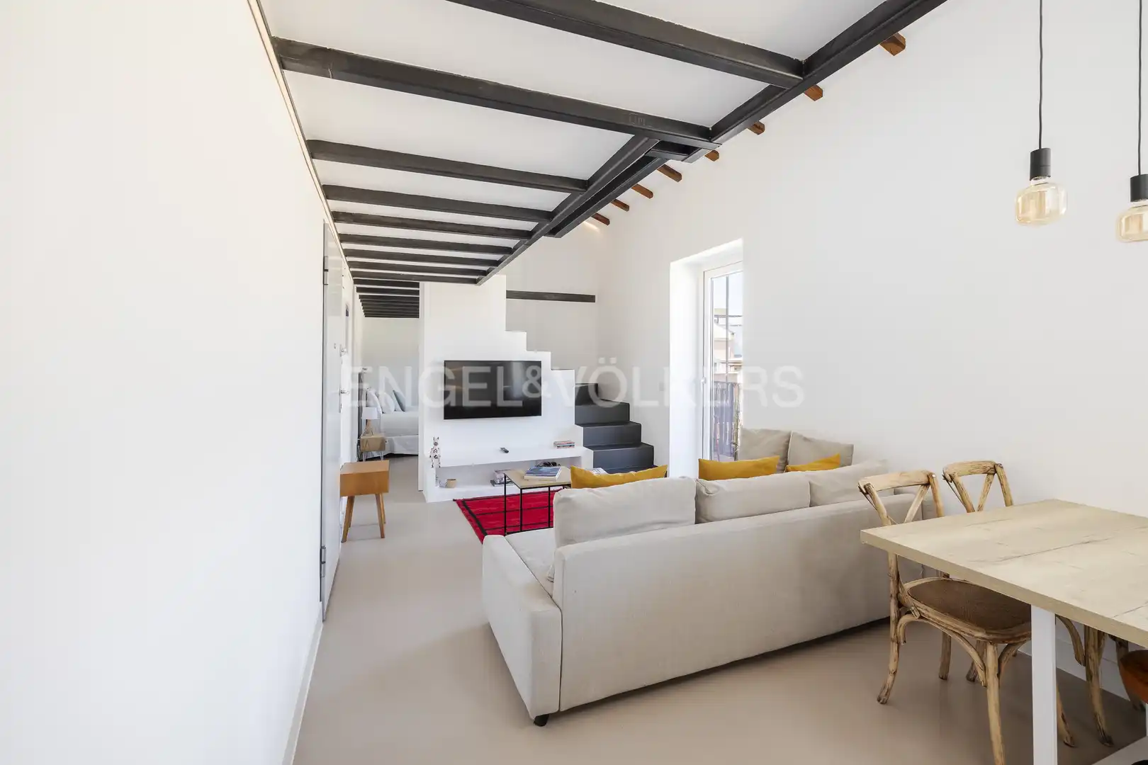 Sala de estar de Ático de alquiler en Madrid con Aire acondicionado, Calefacción y Terraza