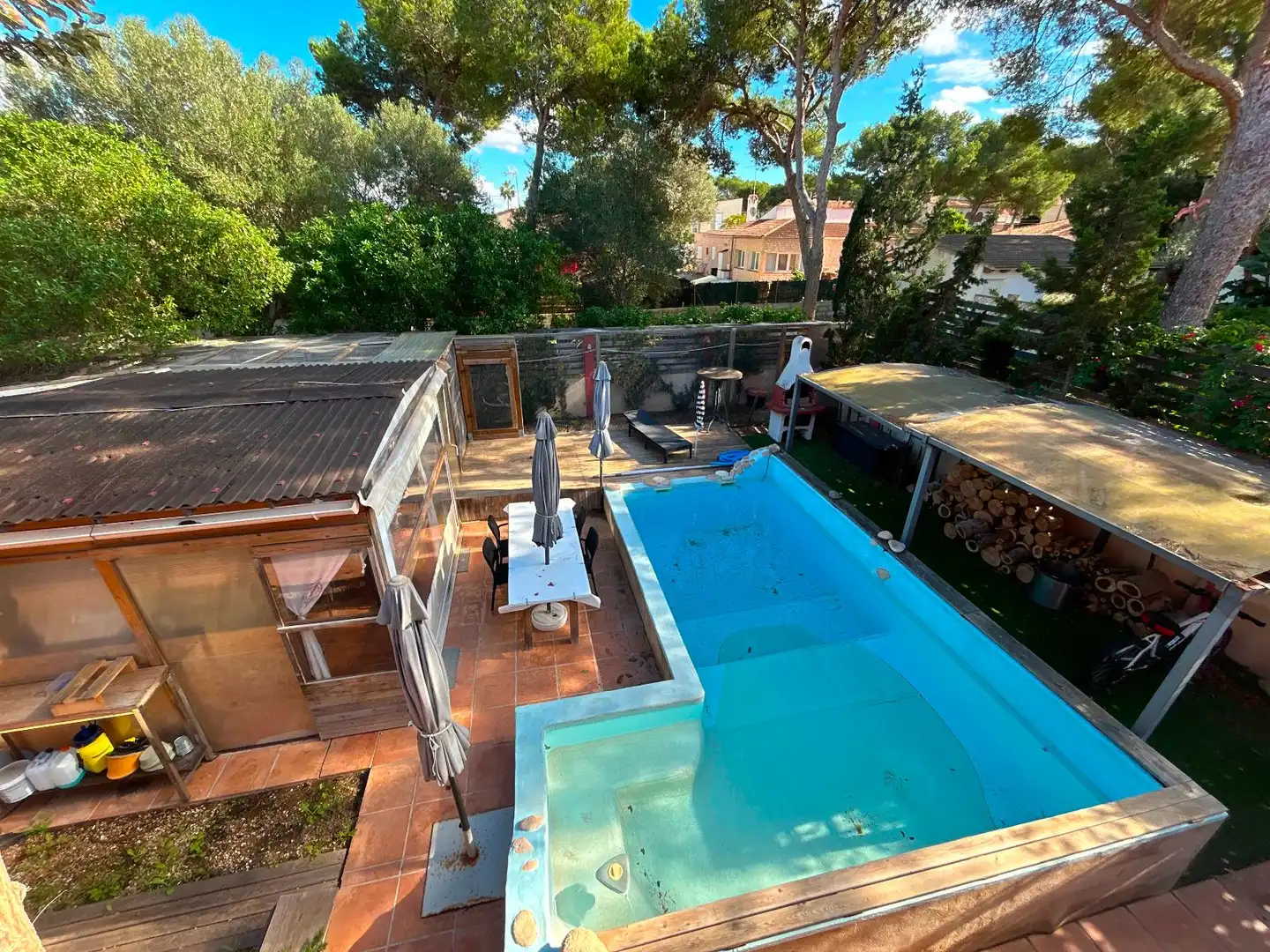 Schwimmbecken von Geschaftsraum zum Verkauf in Calvià mit Klimaanlage, Terrasse und Möbliert