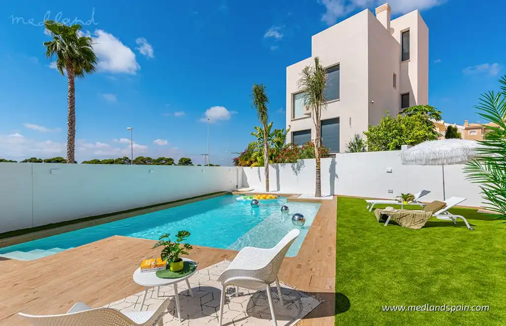 Swimming pool of Houses for sale in Rojales  with Private garden, Terrace and Swimming Pool