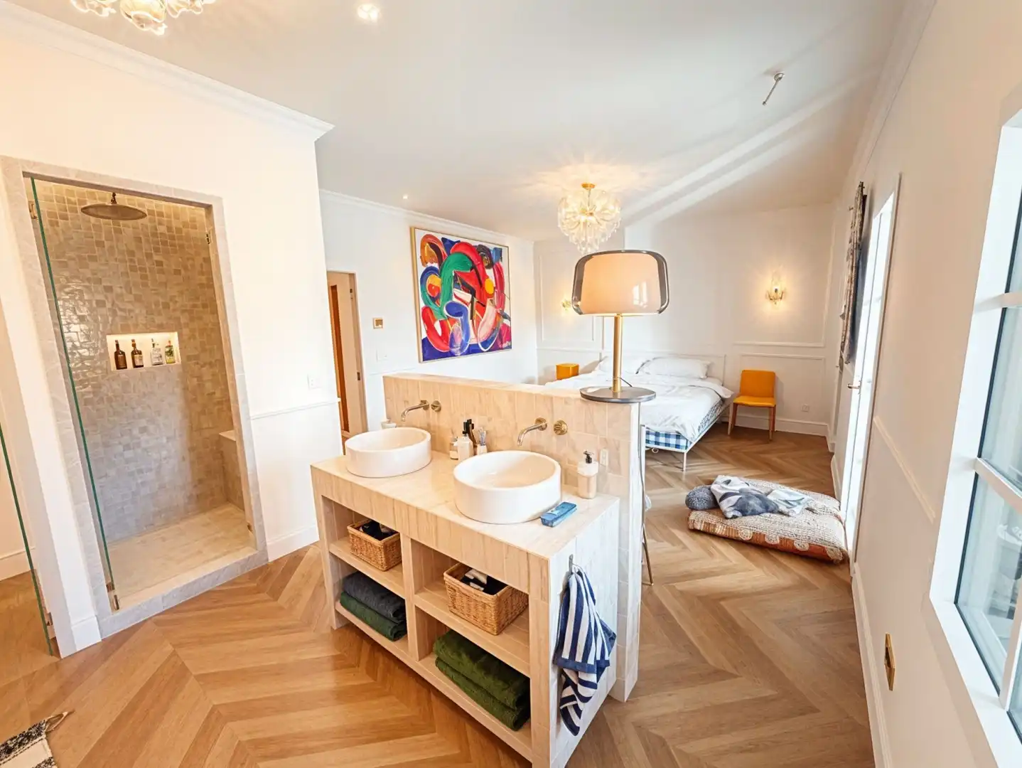 Schlafzimmer von Dachboden zum Verkauf in  Palma de Mallorca mit Klimaanlage, Heizung und Terrasse