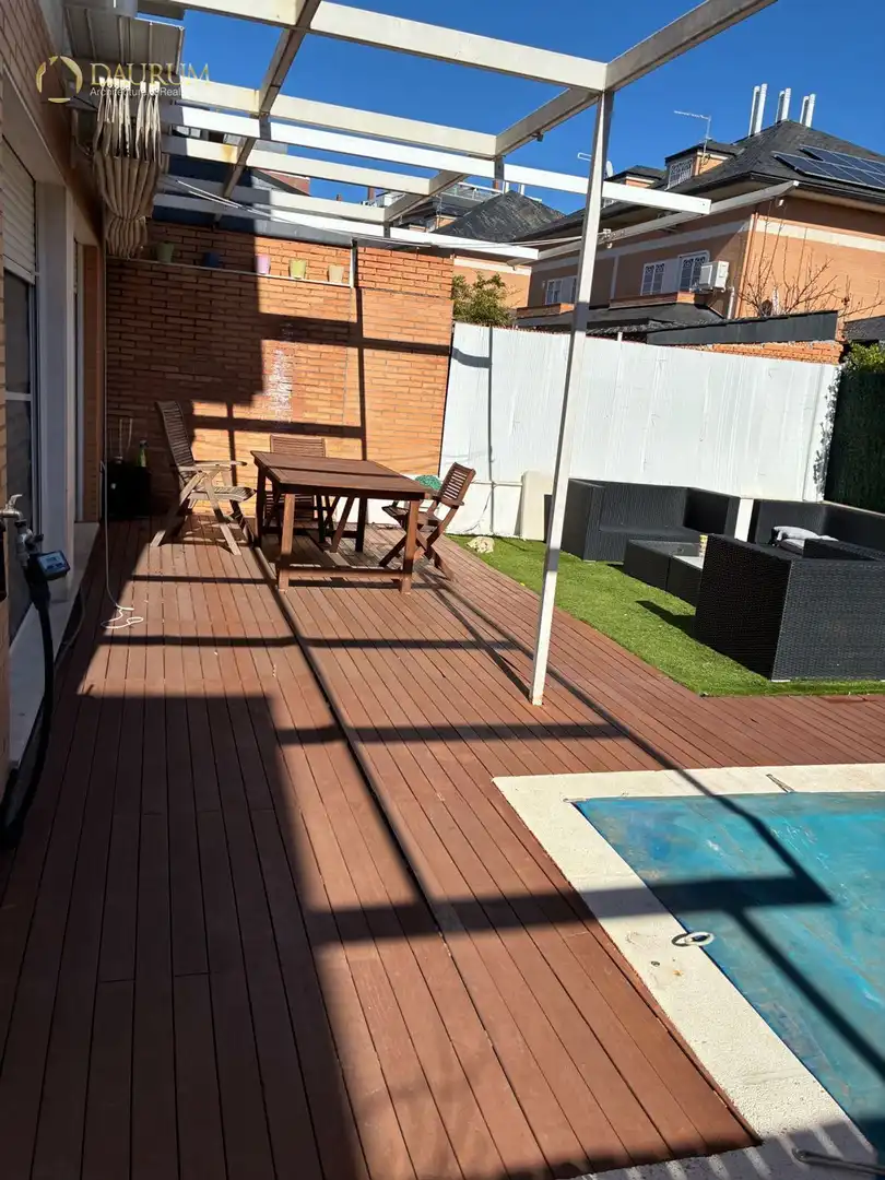 Terraza de Casa adosada en venta en Rivas-Vaciamadrid con Aire acondicionado, Calefacción y Jardín privado