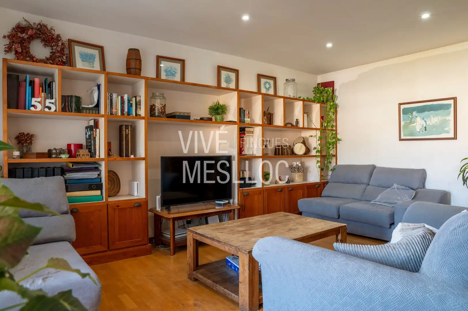 Sala de estar de Piso en venta en Alella con Calefacción, Terraza y Trastero