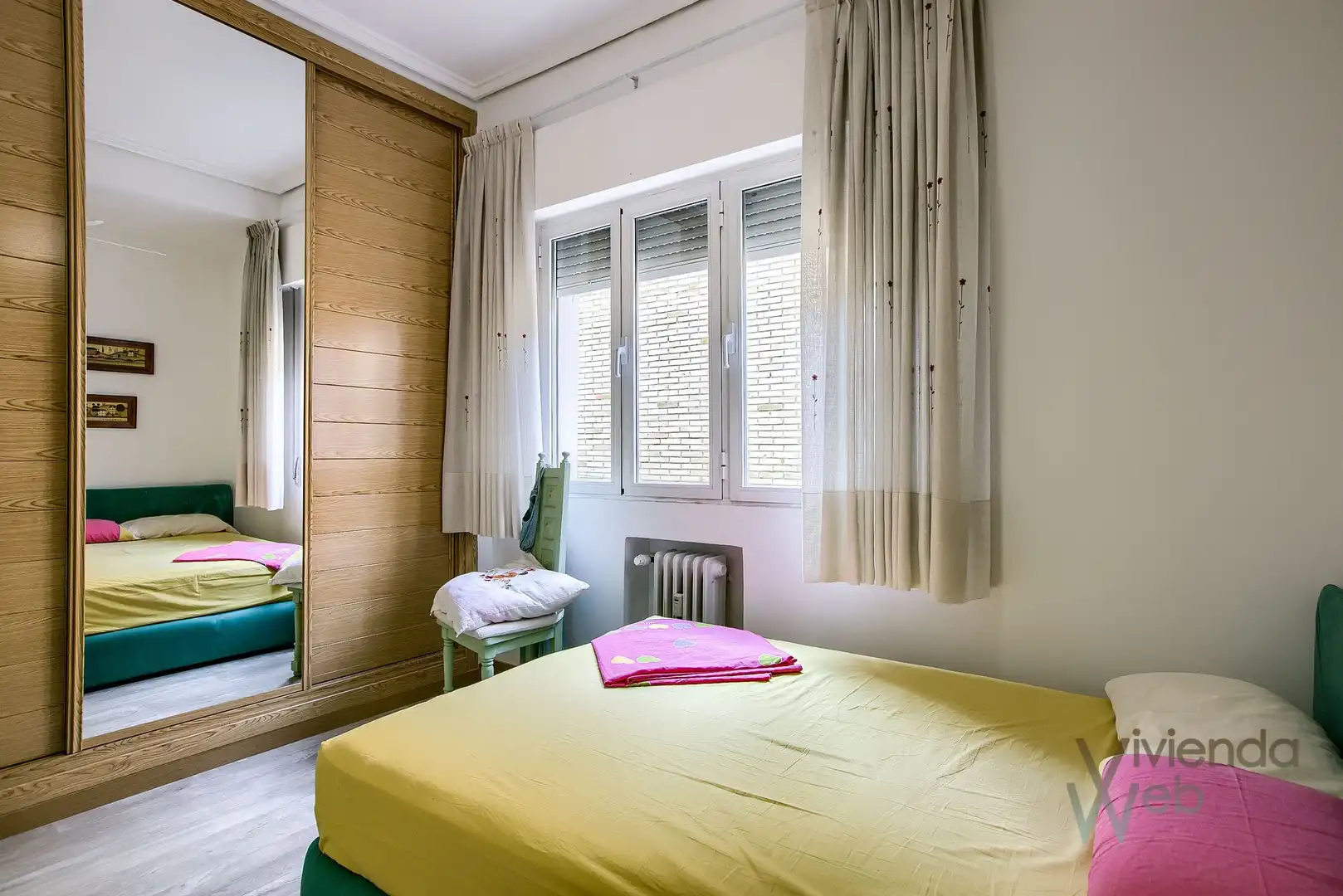 Bedroom of Flat for rent in Madrid  with Air Conditioner, Heating and Parquet flooring