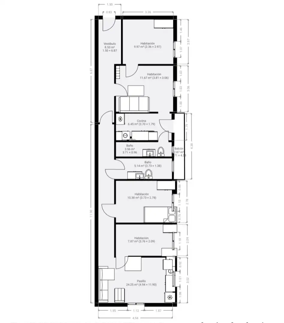 Piso en venta en Salamanca con Aire acondicionado, Calefacción y Amueblado