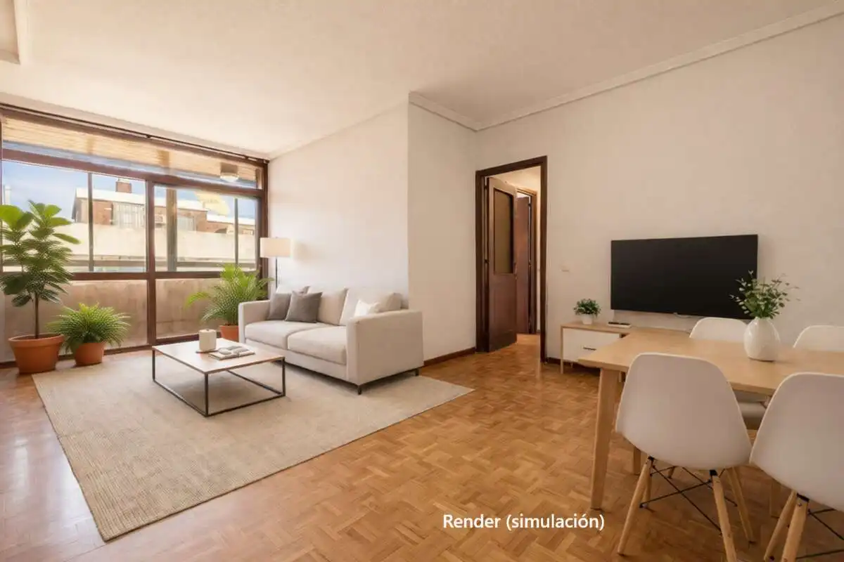 Wohnzimmer von Wohnung zum Verkauf in Madrid mit Heizung, Terrasse und Ofen