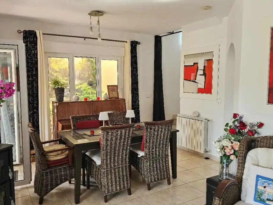 Dining room of Houses for sale in Gata de Gorgos  with Air Conditioner, Terrace and Balcony