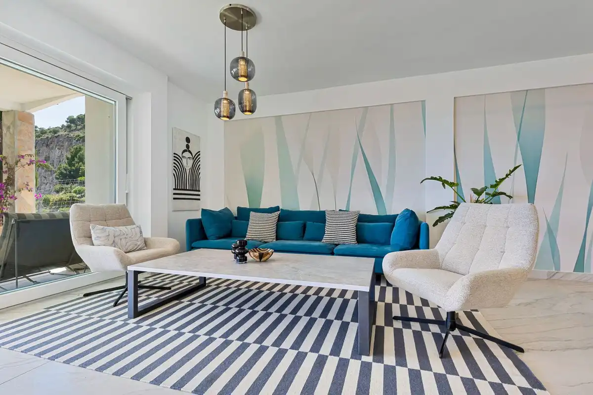 Living room of Houses for sale in Ojén  with Air Conditioner, Private garden and Swimming Pool
