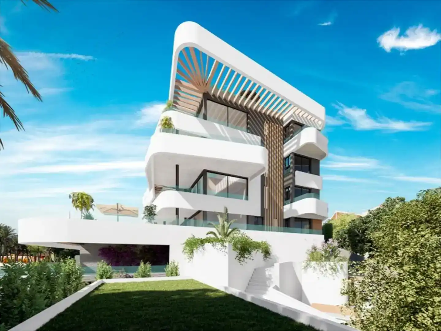 Exterior view of Flat for sale in Torremolinos  with Air Conditioner, Swimming Pool and Balcony