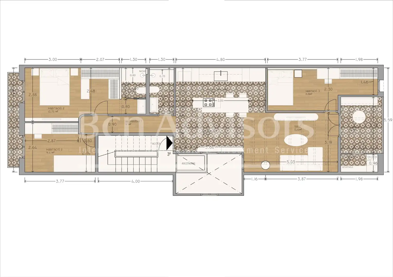 Wohnung mit Terrasse zum Verkauf in Carrer d'Aribau, imagen 38