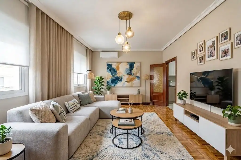 Living room of Flat for sale in Madrid  with Heating