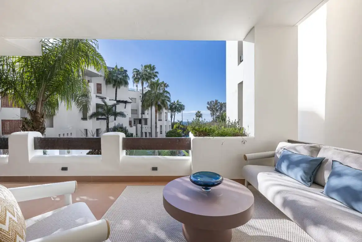 Terrace of Flat for sale in Estepona  with Air Conditioner, Heating and Private garden