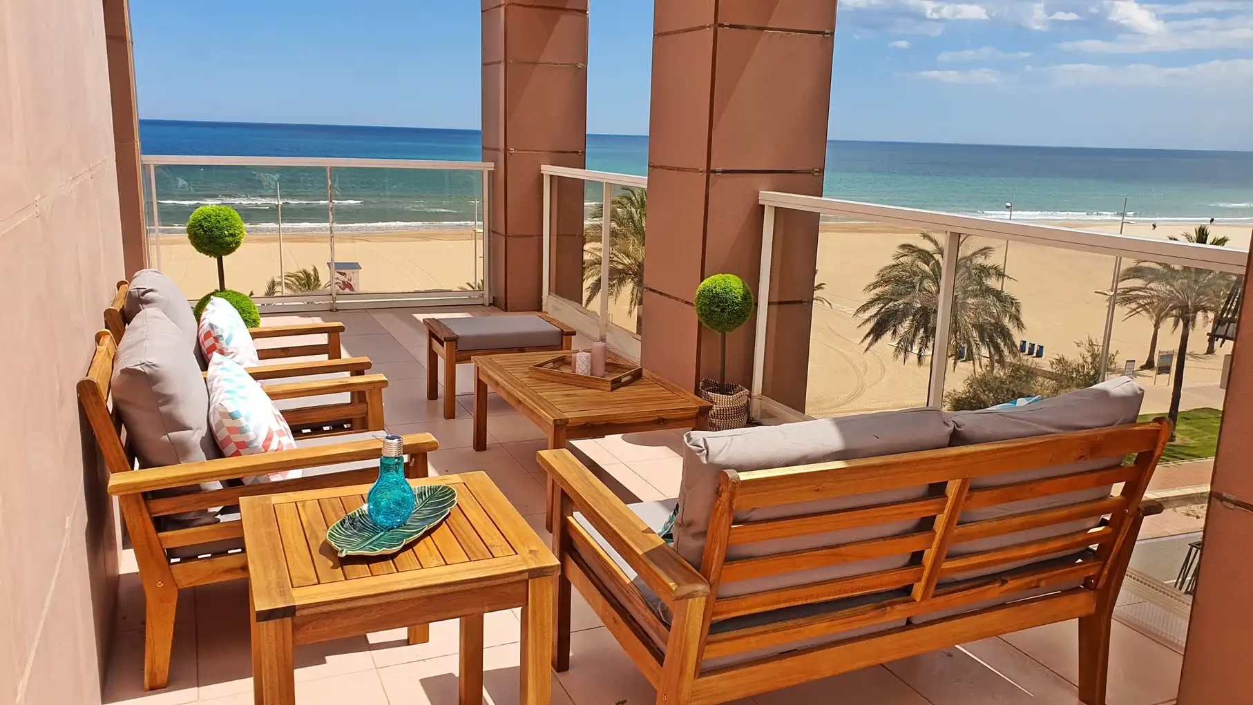 Terrasse von Wohnungen zur Miete in Gandia mit Terrasse, Möbliert und Ofen