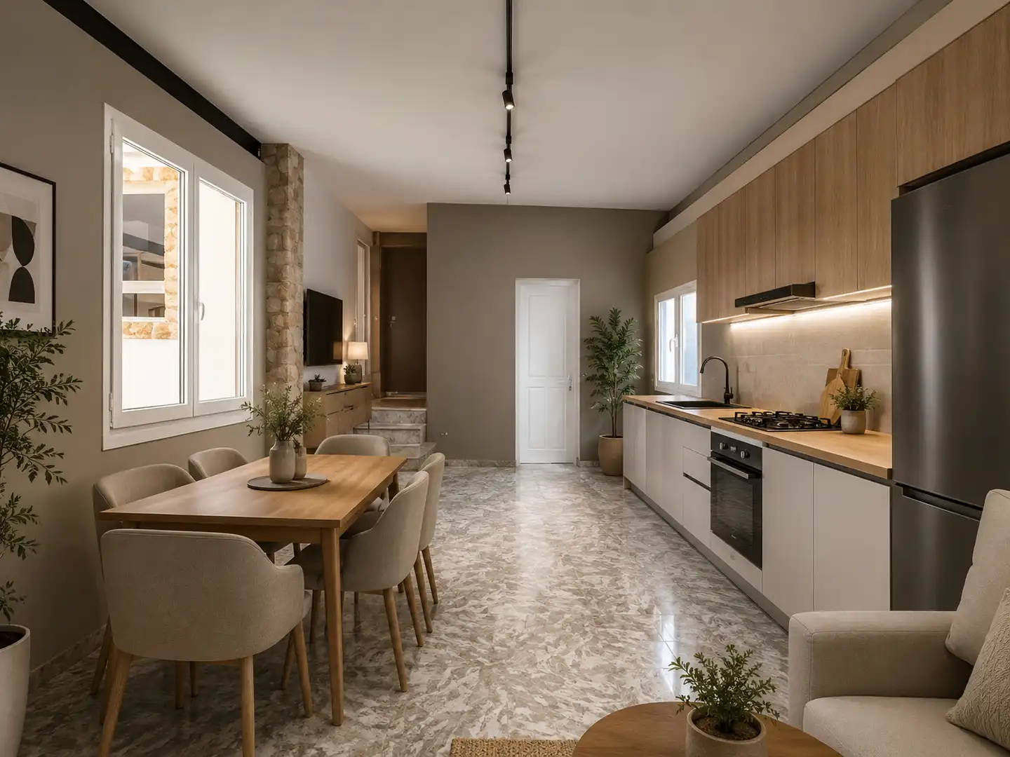 Cocina de Casa adosada en venta en Las Palmas de Gran Canaria con Parquet, Terraza y Trastero