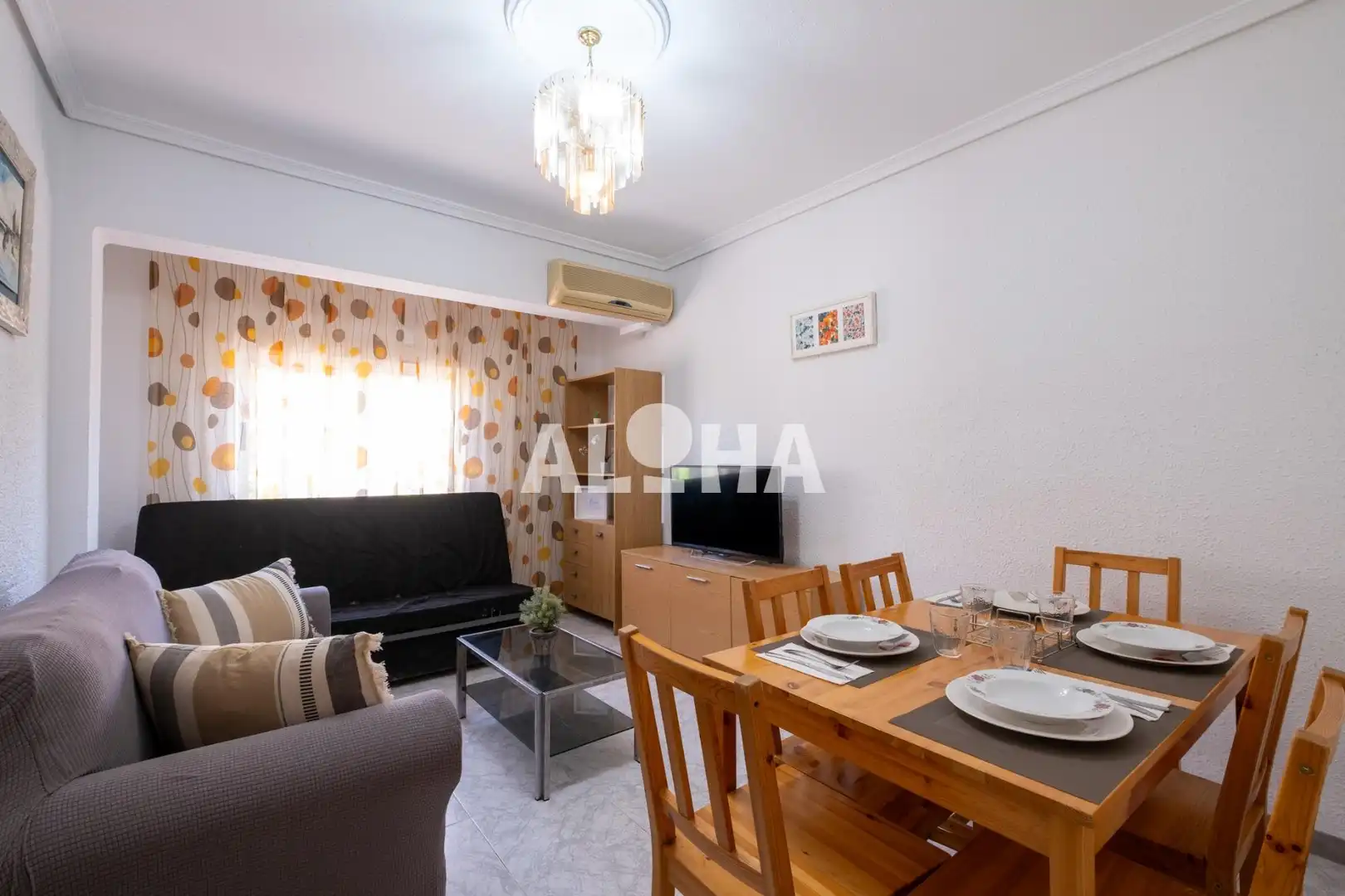Sala de estar de Piso de alquiler en Moncada con Aire acondicionado, Amueblado y Balcón