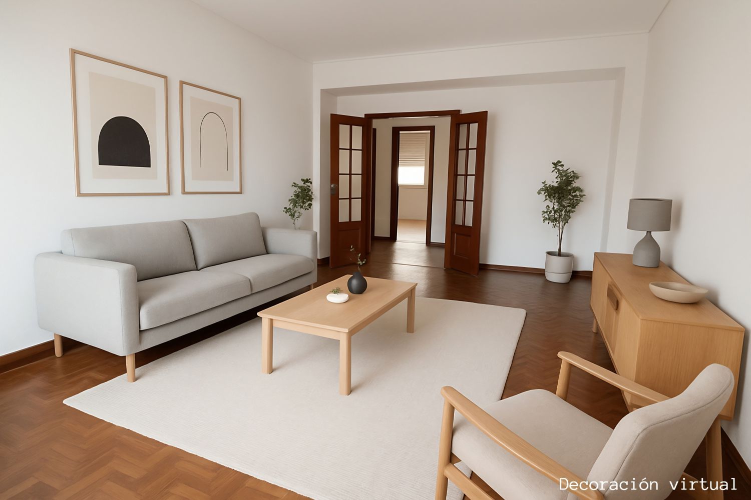 Sala de estar de Piso en venta en Vitoria - Gasteiz con Calefacción, Parquet y Terraza