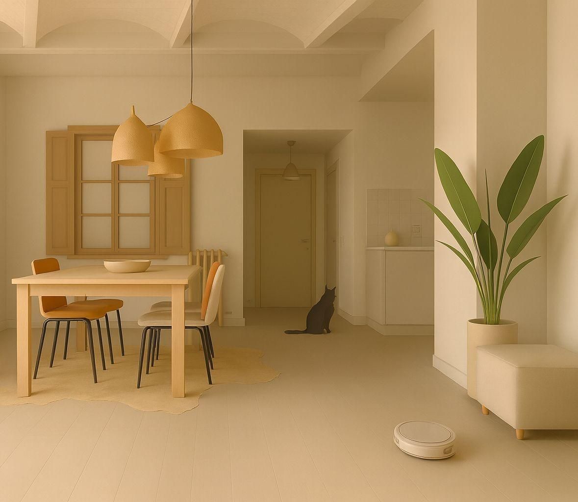 Dining room of Flat for sale in  Barcelona Capital  with Heating, Parquet flooring and Terrace