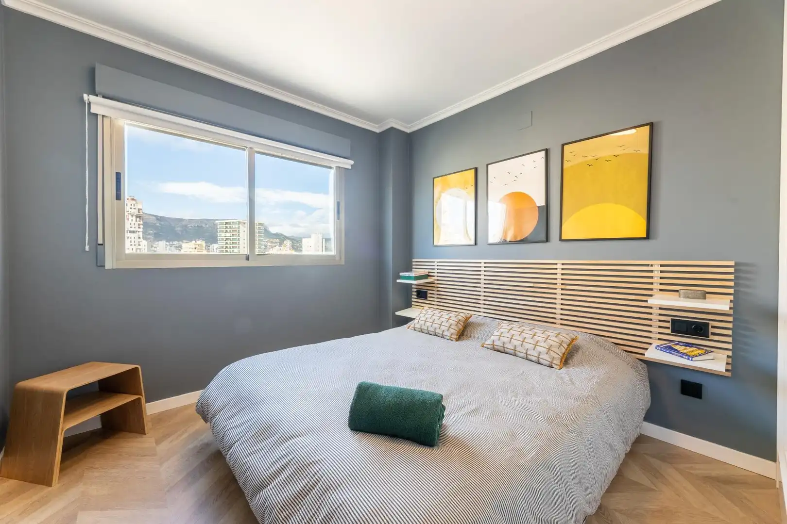 Bedroom of Apartments for rent in Calpe / Calp  with Air Conditioner, Parquet flooring and Terrace