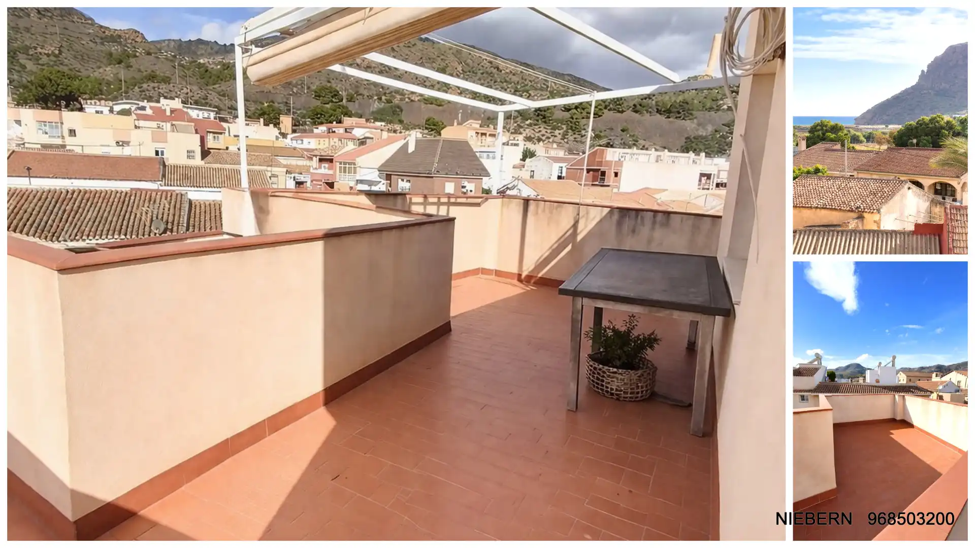 Terrasse von Einfamilien-Reihenhaus zur Miete in La Unión mit Klimaanlage, Terrasse und Möbliert