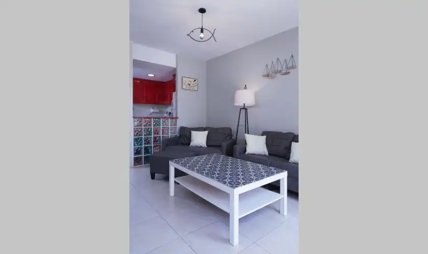 Sala de estar de Apartamento de alquiler en Carboneras con Aire acondicionado, Terraza y Amueblado