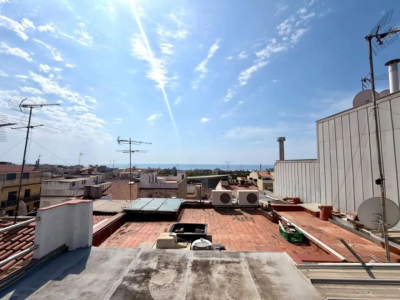 Exterior view of Flat for sale in Mataró  with Air Conditioner, Terrace and Furnished