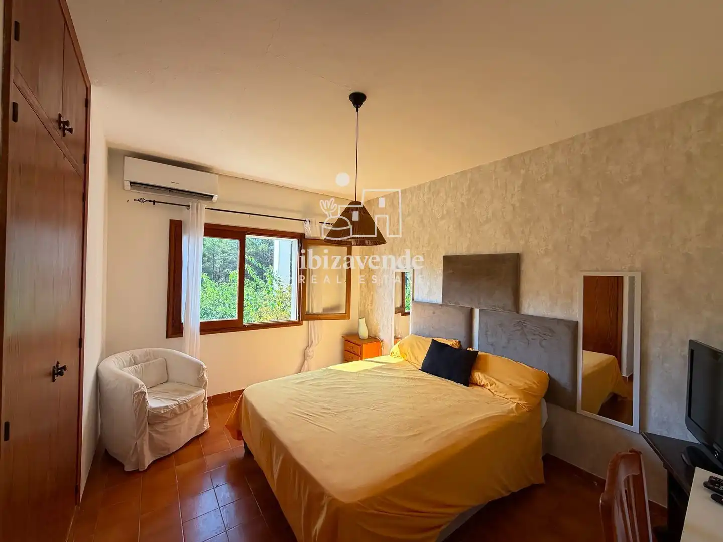 Habitación de Casa o chalet de alquiler en Santa Eulària des Riu con Aire acondicionado, Piscina y Amueblado