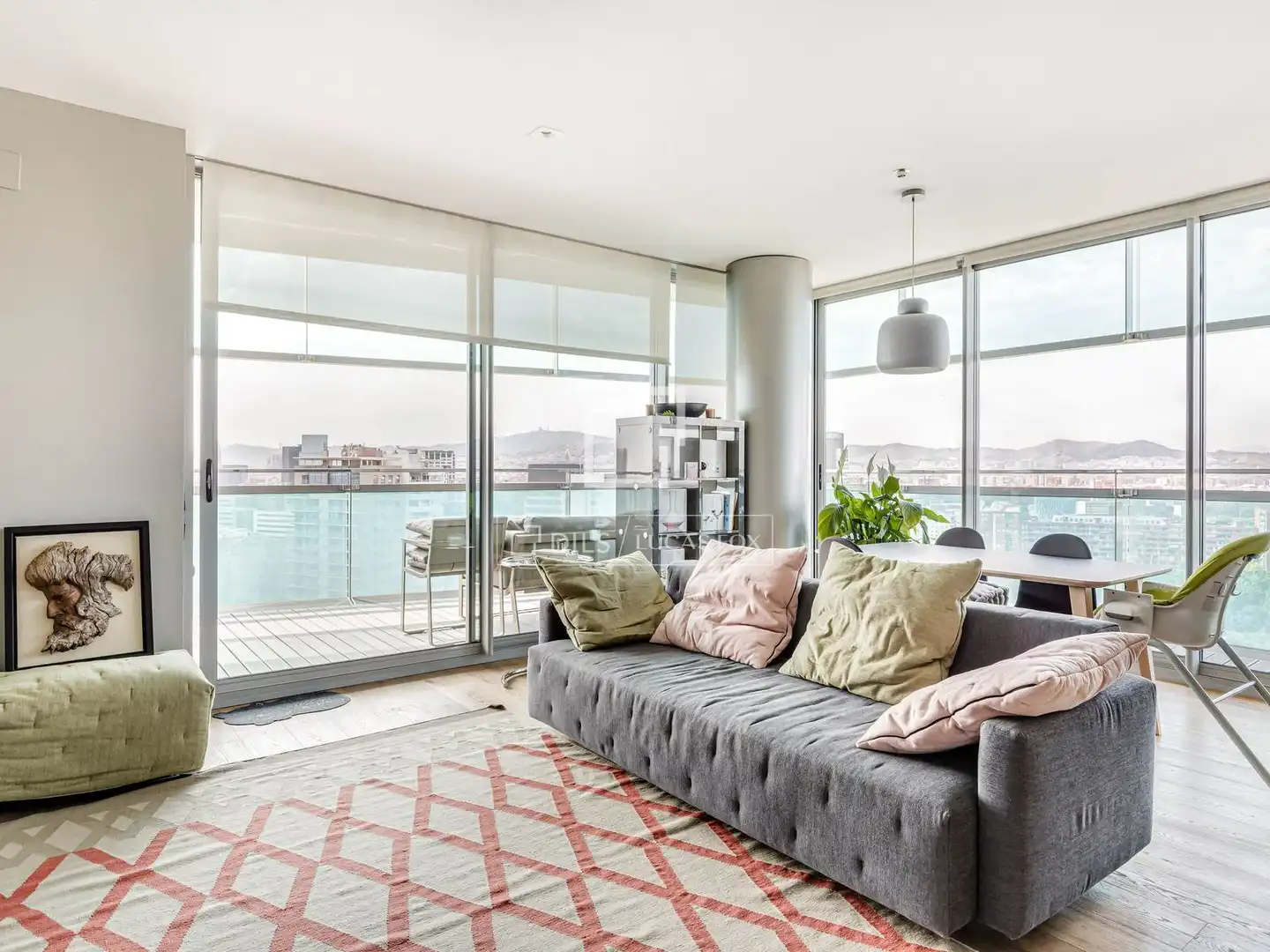 Sala de estar de Piso en venta en Barcelona con Aire acondicionado, Calefacción y Jardín privado