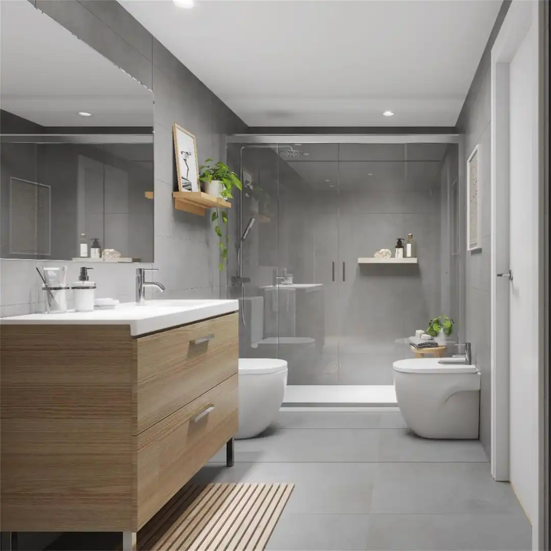 Badezimmer von Wohnung zum Verkauf in Premià de Dalt mit Klimaanlage, Heizung und Parkett