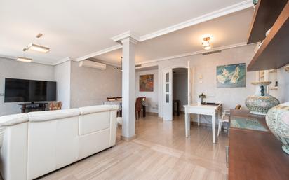 Living room of Attic for sale in  Madrid Capital  with Air Conditioner, Private garden and Terrace