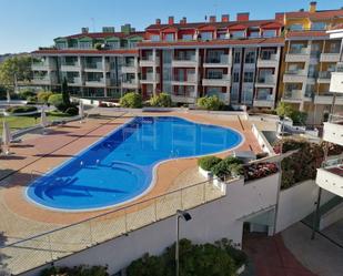 Swimming pool of Flat for sale in Sanxenxo  with Air Conditioner, Heating and Terrace