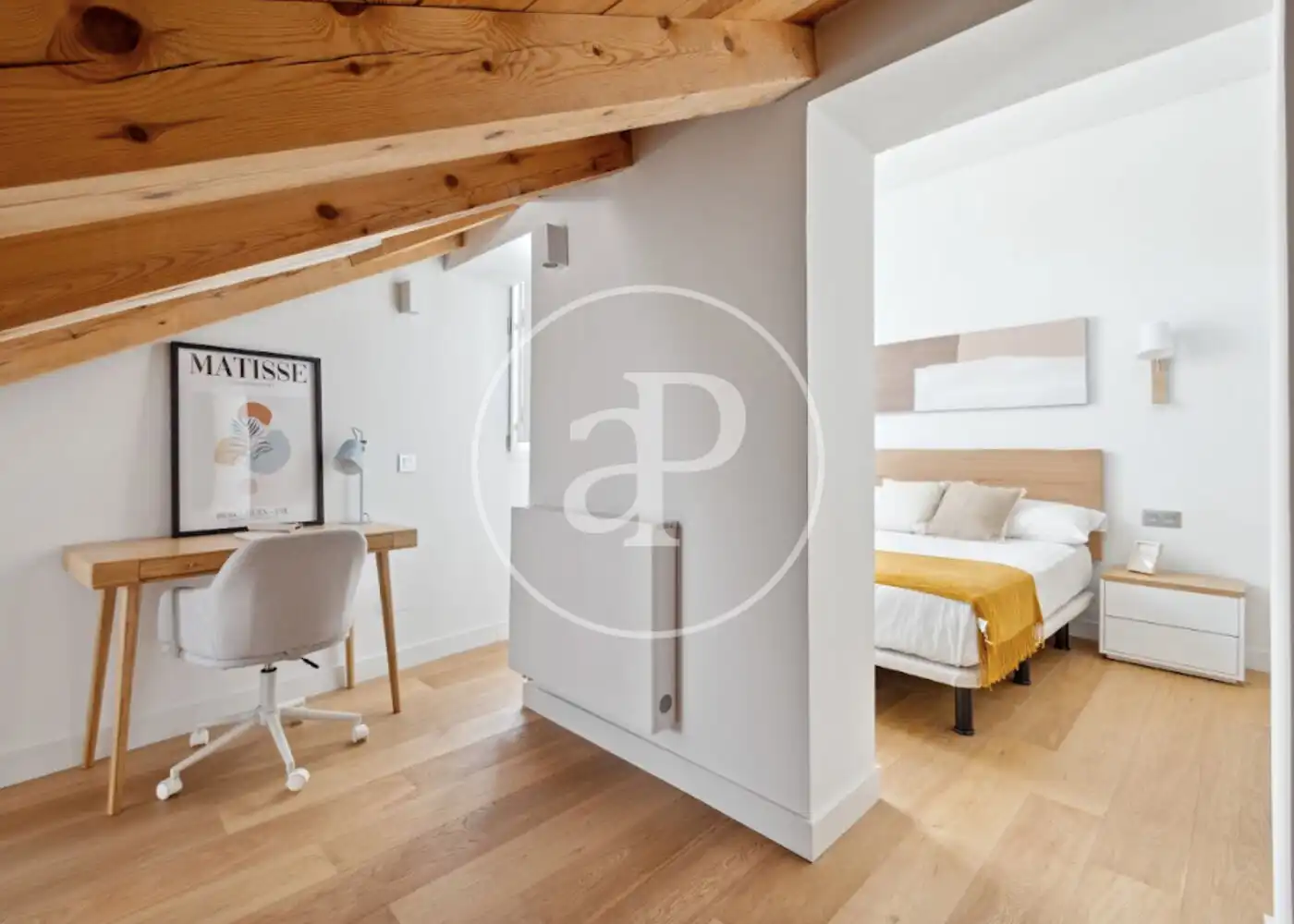 Bedroom of Flat for rent in Madrid  with Air Conditioner, Heating and Furnished