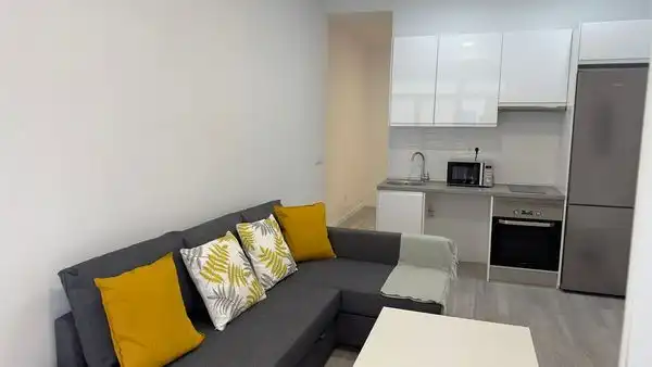 Sala d'estar de Apartament en venda en Madrid amb Aire condicionat, Calefacció i Moblat