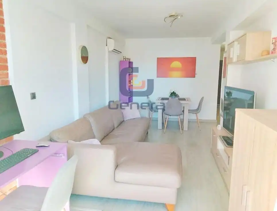 Wohnzimmer von Wohnung zum Verkauf in Calpe / Calp mit Klimaanlage, Terrasse und Möbliert