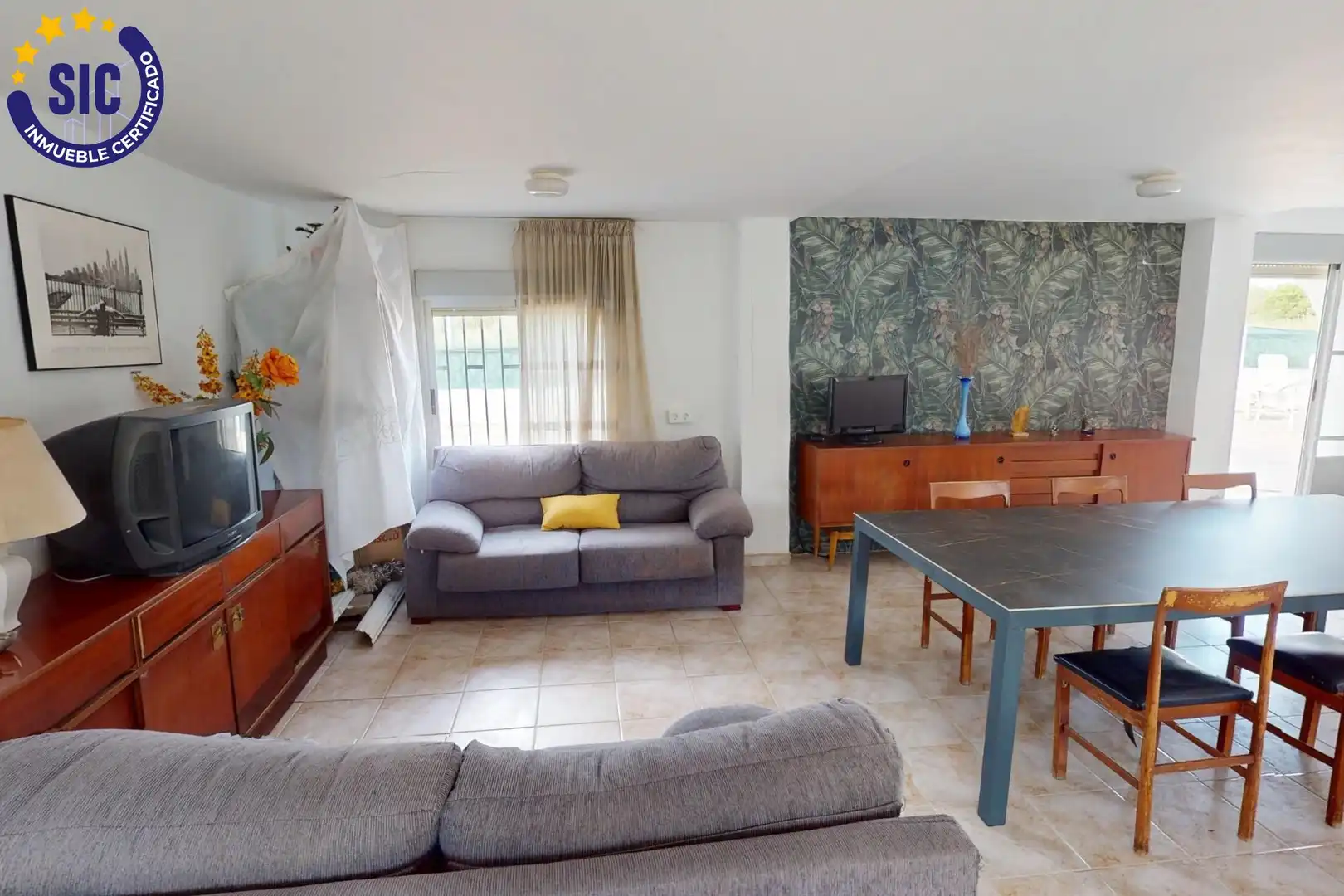Living room of Houses for sale in Benicasim / Benicàssim  with Air Conditioner, Private garden and Terrace