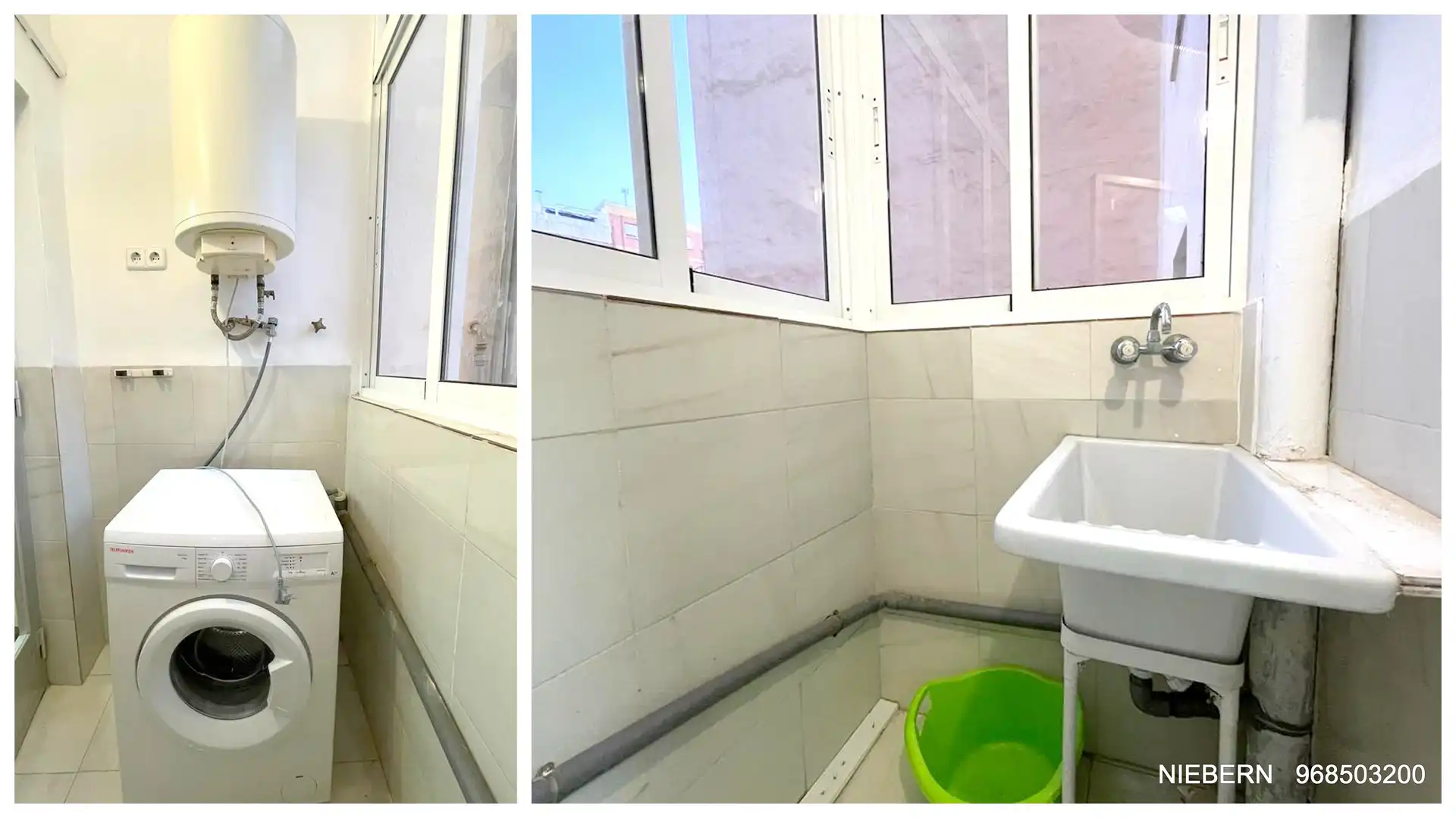 Baño de Piso de alquiler en Cartagena con Parquet, Amueblado y Horno