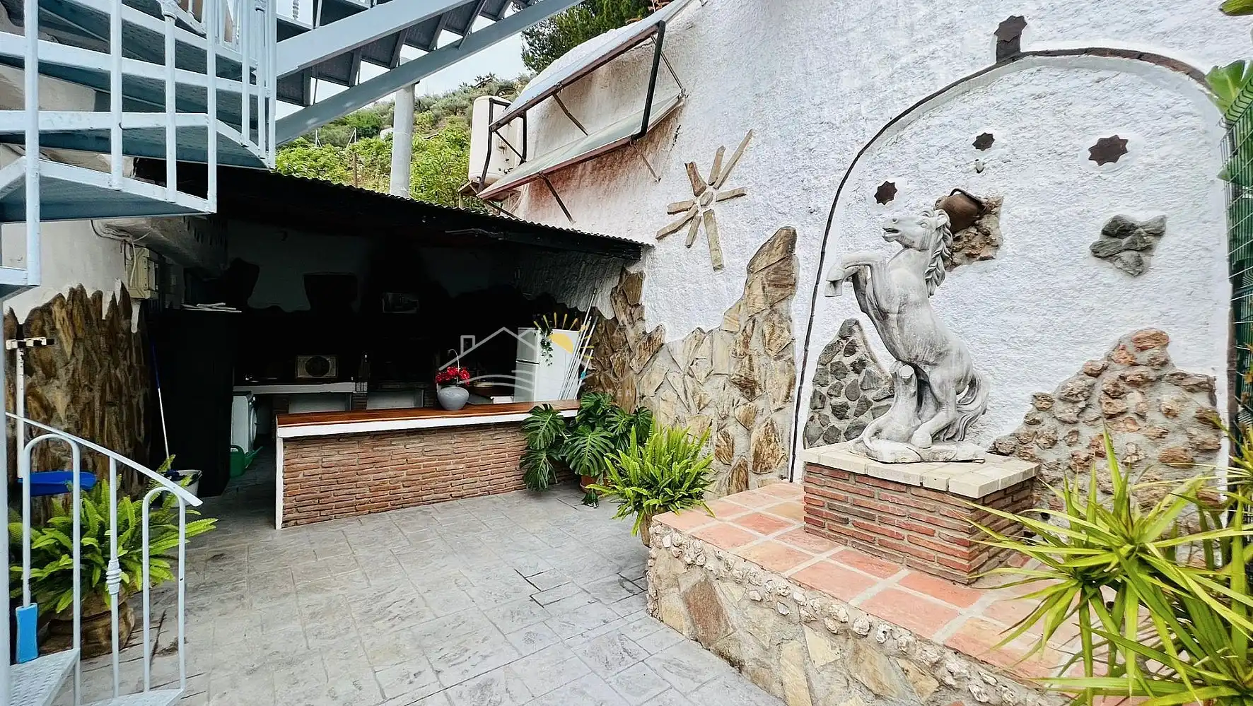 Terrasse von Country house zur Miete in Frigiliana mit Schwimmbad und Haustiere erlaubt