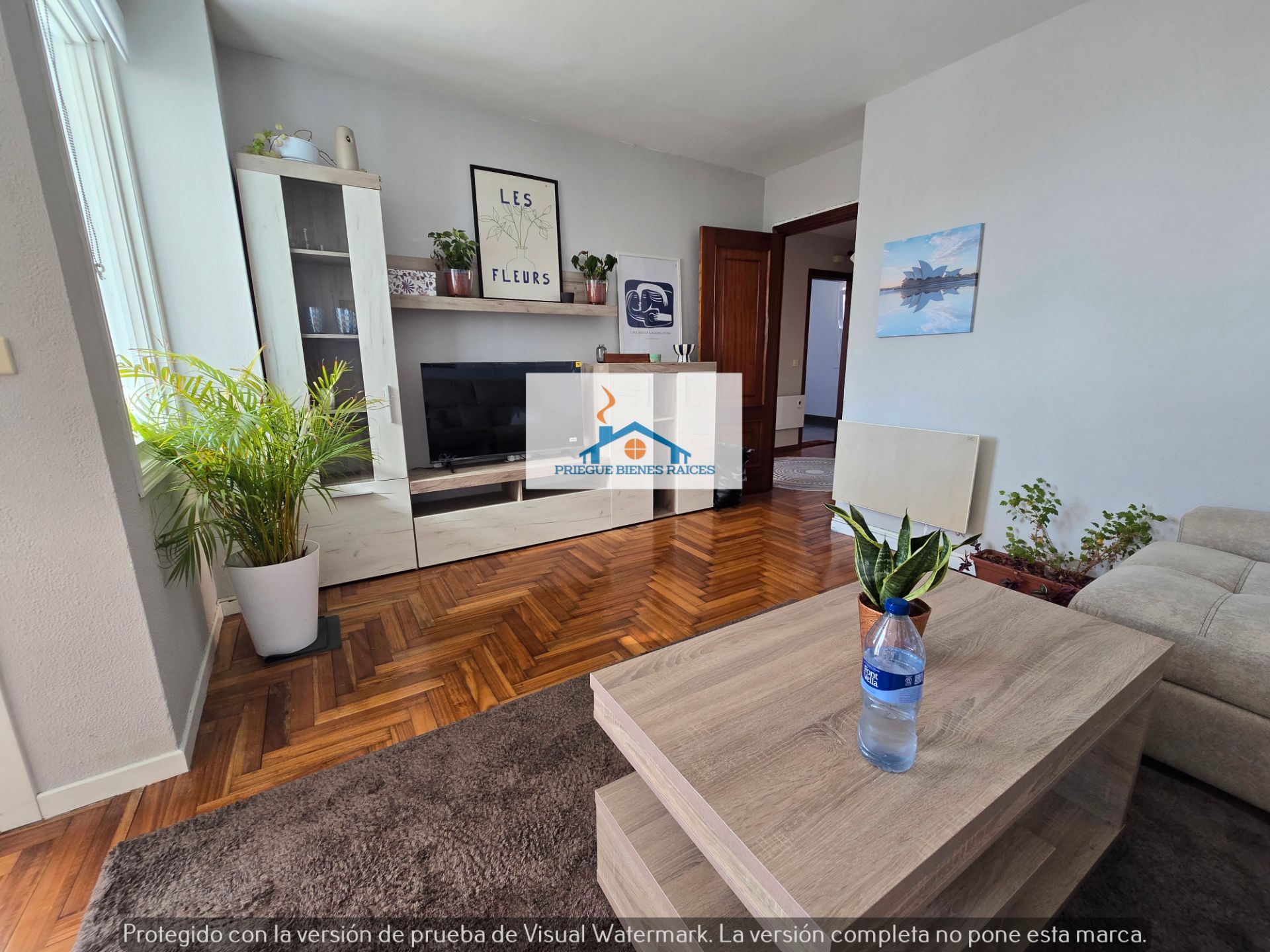 Sala de estar de Piso en venta en Baiona con Calefacción, Jardín privado y Parquet