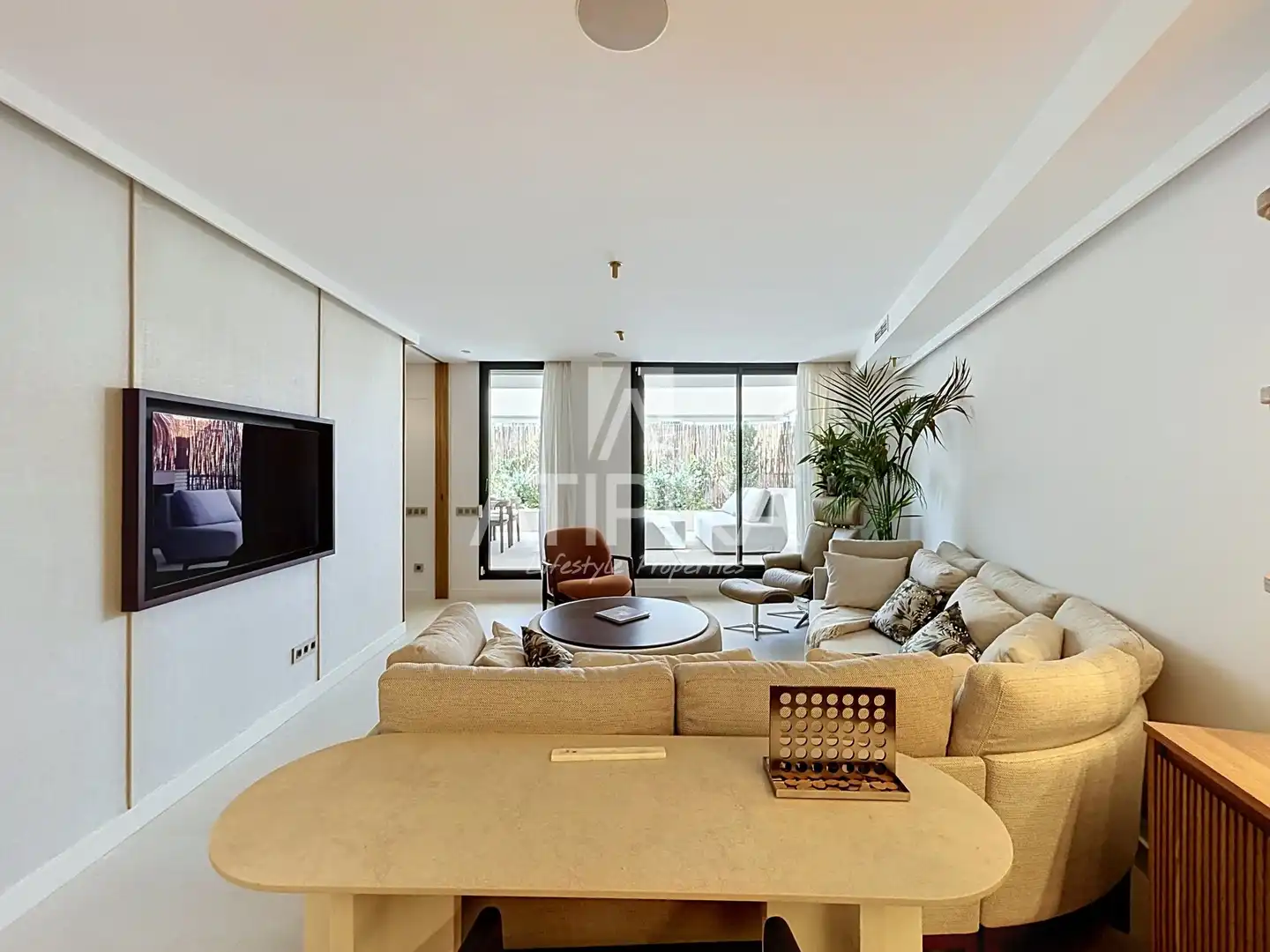 Living room of Flat for rent in Barcelona  with Air Conditioner, Terrace and Furnished