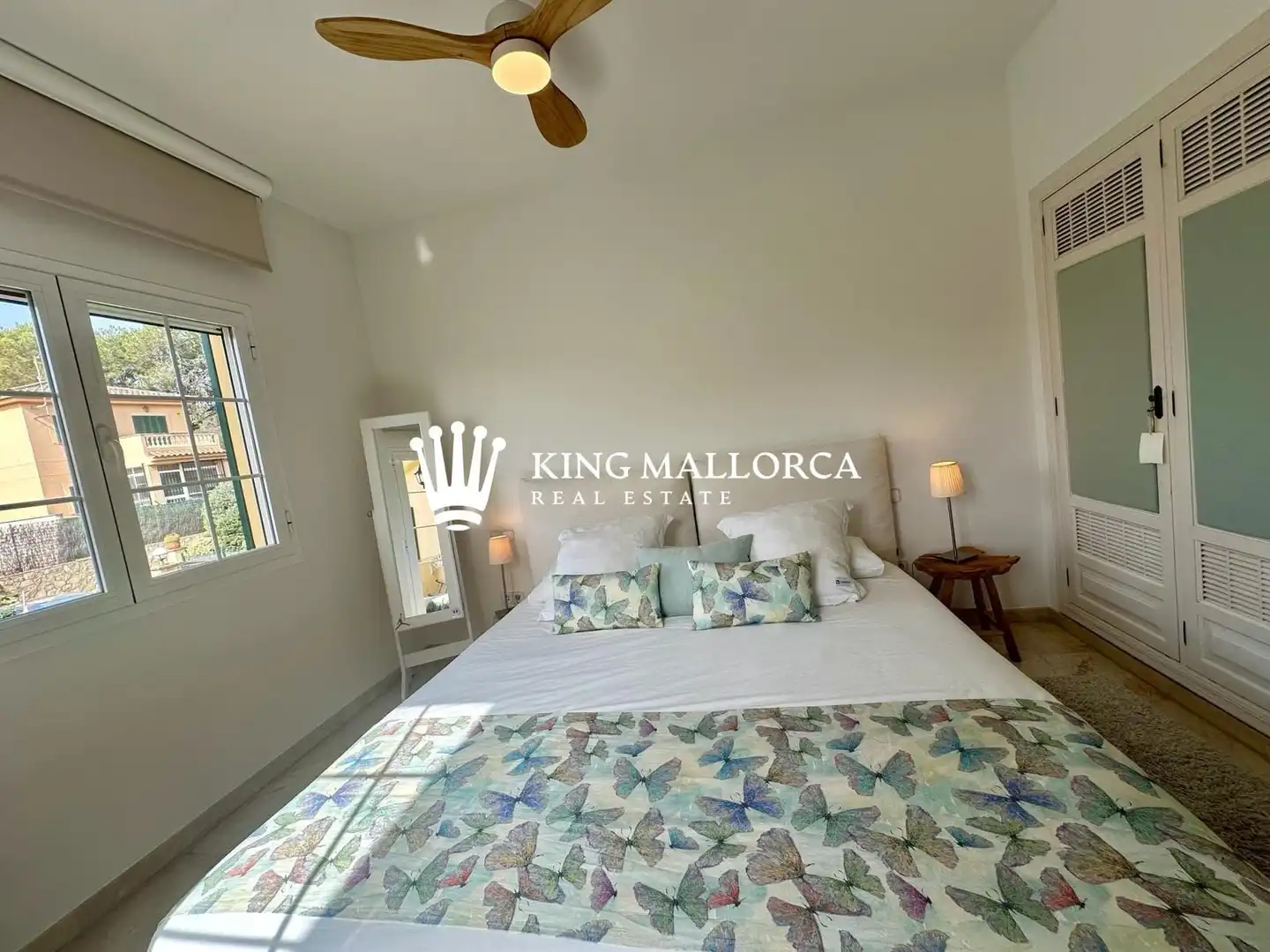 Schlafzimmer von Einfamilien-Reihenhaus zur Miete in Calvià mit Klimaanlage, Privatgarten und Terrasse