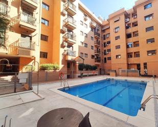 Swimming pool of Flat to rent in  Madrid Capital  with Heating, Private garden and Storage room