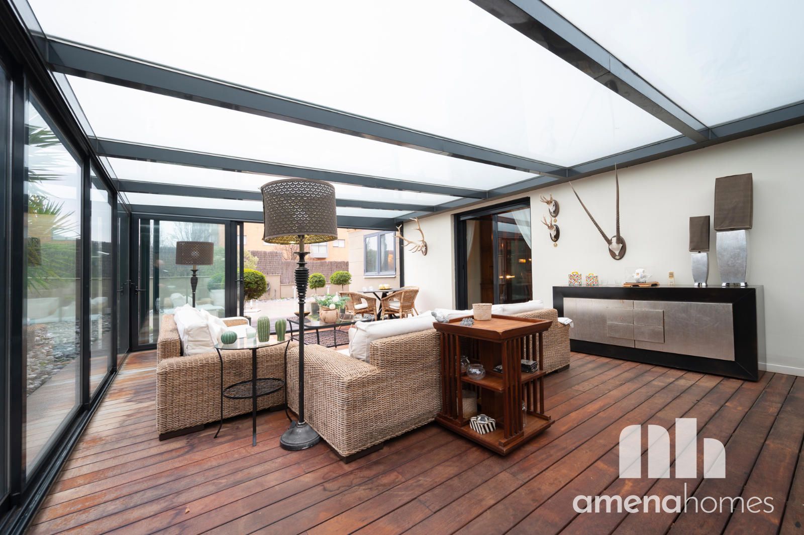Terrace of Flat for sale in  Madrid Capital  with Air Conditioner, Heating and Parquet flooring