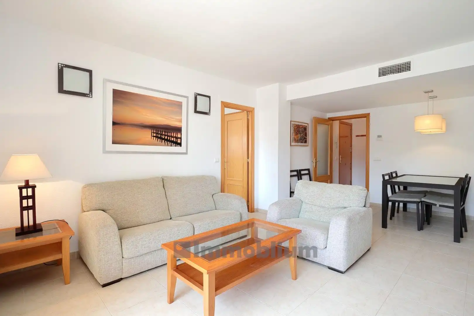 Wohnzimmer von Wohnung zur Miete in Torredembarra mit Klimaanlage, Heizung und Privatgarten