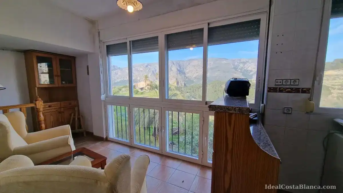 Wohnzimmer von Country house zur Miete in El Castell de Guadalest, Alicante