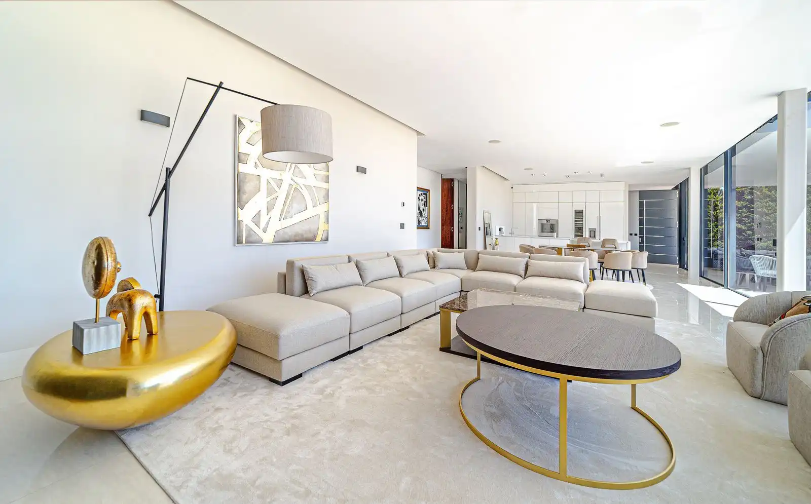 Wohnzimmer von Haus oder Chalet zur Miete in Marbella mit Klimaanlage, Privatgarten und Terrasse