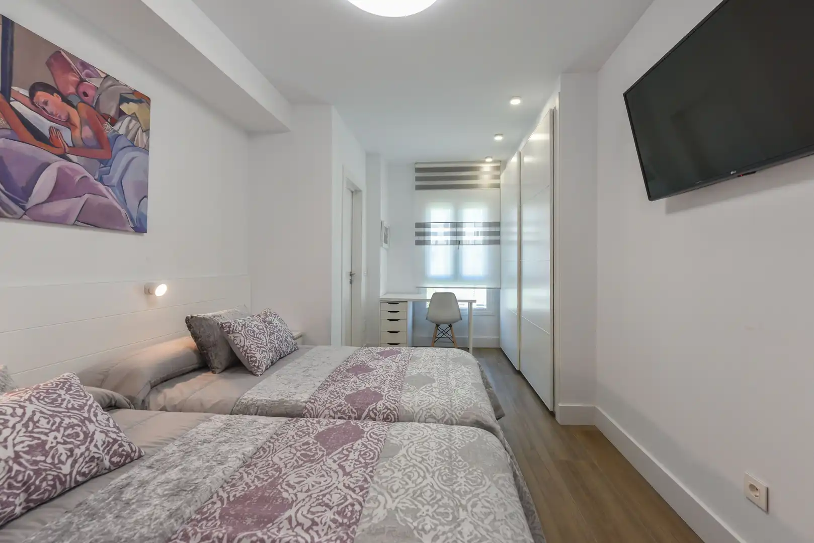 Schlafzimmer von Wohnung zur Miete in Fuengirola mit Klimaanlage, Heizung und Privatgarten
